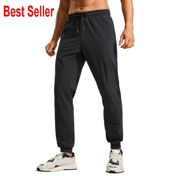 Lightweight Water Resistant Joggers 4-Way Stretch Slim Fit Active